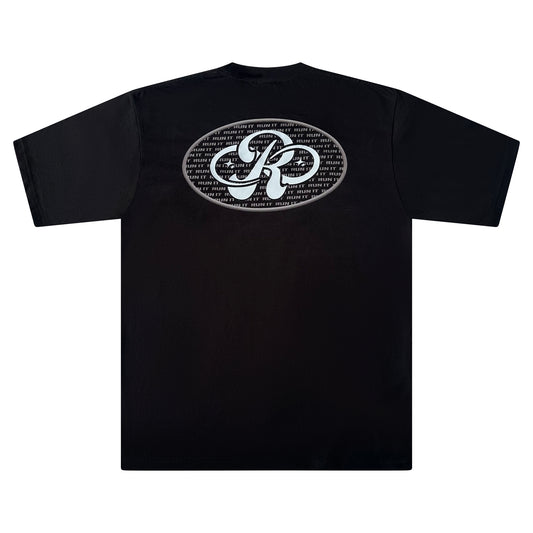 Run It Emblem Logo Tee Classic Streetwear T-Shirt in Black & White