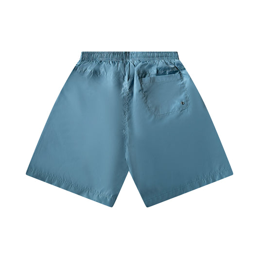 Men’s Athletic Shorts – Sky Blue & Black Lightweight Polyester Gym Shorts by Run It