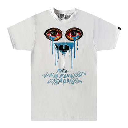 Turn Pain Into Champagne Tee Run It Streetwear T-Shirt in Black & White